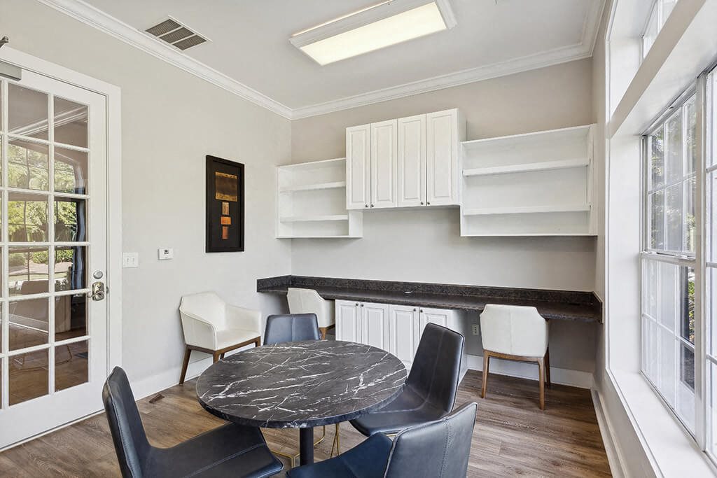 Meeting room with chairs at Lakeside Vista Apartments in Kennesaw GA
